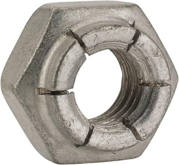 Flex-Loc - 3/8-16 UNC Grade 2 Heavy Hex Lock Nut with Expanding Flex Top - Cadmium-Plated Finish, Meets Military Specifications - Eagle Tool & Supply