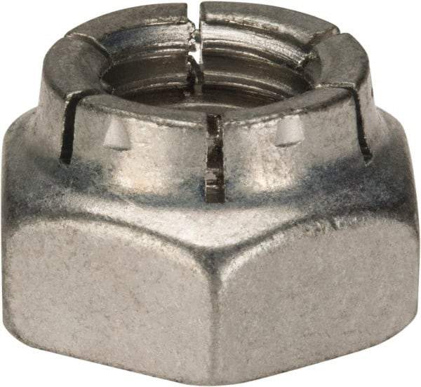Flex-Loc - 5/8-11 UNC Grade 2 Heavy Hex Lock Nut with Expanding Flex Top - Cadmium-Plated Finish, Meets Military Specifications - Eagle Tool & Supply