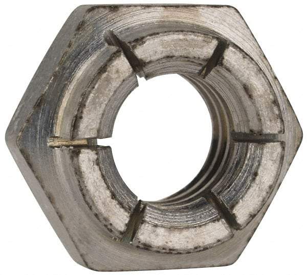 Flex-Loc - 3/8-16 UNC Grade 2 Heavy Hex Lock Nut with Expanding Flex Top - 9/32" High, Cadmium-Plated Finish, Meets Military Specifications - Eagle Tool & Supply