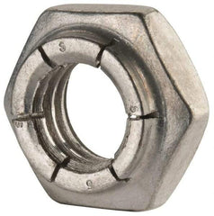 Flex-Loc - 1/2-13 UNC Grade 2 Heavy Hex Lock Nut with Expanding Flex Top - 21/64" High, Cadmium-Plated Finish, Meets Military Specifications - Eagle Tool & Supply