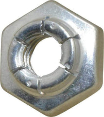 Flex-Loc - 1/4-20 UNC Grade 2 Heavy Hex Lock Nut with Expanding Flex Top - 7/32" High, Cadmium-Plated Finish, Meets Military Specifications - Eagle Tool & Supply