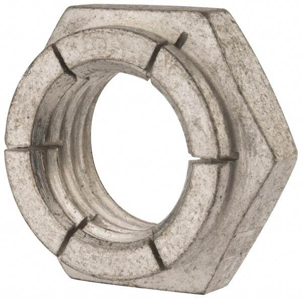 Flex-Loc - 1-8 UNC Grade 2 Heavy Hex Lock Nut with Expanding Flex Top - Cadmium-Plated Finish, Meets Military Specifications - Eagle Tool & Supply