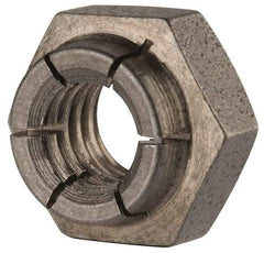 Flex-Loc - 5/16-18 UNC 18-8 Heavy Hex Lock Nut with Expanding Flex Top - Uncoated, Meets Military Specifications - Eagle Tool & Supply