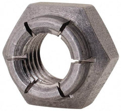 Flex-Loc - 3/8-16 UNC 18-8 Heavy Hex Lock Nut with Expanding Flex Top - Uncoated, Meets Military Specifications - Eagle Tool & Supply