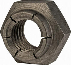 Flex-Loc - 1/2-13 UNC 18-8 Heavy Hex Lock Nut with Expanding Flex Top - Uncoated, Meets Military Specifications - Eagle Tool & Supply