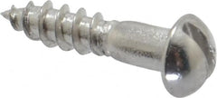 Value Collection - #4, 1/2" Length Under Head, Slotted Drive, Round Head Wood Screw - Eagle Tool & Supply