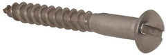 Value Collection - #10, 1-1/2" Length Under Head, Slotted Drive, Round Head Wood Screw - Stainless Steel, Grade 18-8 - Eagle Tool & Supply