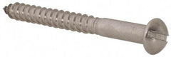 Value Collection - #10, 2" Length Under Head, Slotted Drive, Round Head Wood Screw - Stainless Steel, Grade 18-8 - Eagle Tool & Supply