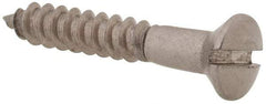 Value Collection - #4, 3/4" Length Under Head, Slotted Drive, Oval Head Wood Screw - Stainless Steel, Grade 18-8 - Eagle Tool & Supply
