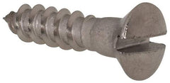 Value Collection - #8, 3/4" Length Under Head, Slotted Drive, Oval Head Wood Screw - Stainless Steel, Grade 18-8 - Eagle Tool & Supply