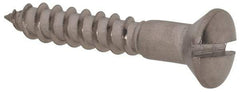 Value Collection - #8, 1" Length Under Head, Slotted Drive, Oval Head Wood Screw - Stainless Steel, Grade 18-8 - Eagle Tool & Supply