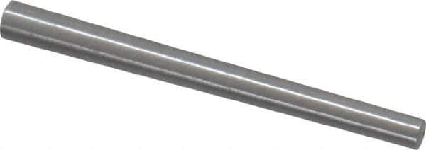 Value Collection - Size 2/0, 0.1098" Small End Diam, 0.141" Large End Diam, Uncoated Steel Taper Pin - Grade C-12L14, 1-1/2" OAL, 1-1/2 Pin Length - Eagle Tool & Supply