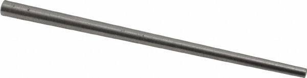 Value Collection - Size 0, 0.0936" Small End Diam, 0.156" Large End Diam, Uncoated Steel Taper Pin - Grade C-12L14, 3" OAL, 3 Pin Length - Eagle Tool & Supply