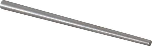 Value Collection - Size 1, 0.1096" Small End Diam, 0.172" Large End Diam, Uncoated Steel Taper Pin - Grade C-12L14, 3" OAL, 3 Pin Length - Eagle Tool & Supply