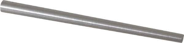 Value Collection - Size 6, 0.237" Small End Diam, 0.341" Large End Diam, Uncoated Steel Taper Pin - Grade C-12L14, 5" OAL, 5 Pin Length - Eagle Tool & Supply