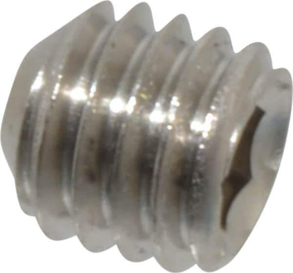 Value Collection - #10-32 UNF, 3/16" OAL, Cup Point Set Screw - Grade 316 Stainless Steel, 3/32" Key - Eagle Tool & Supply