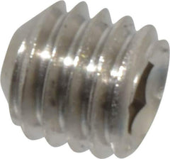 Value Collection - #10-32 UNF, 3/16" OAL, Cup Point Set Screw - Grade 316 Stainless Steel, 3/32" Key - Eagle Tool & Supply