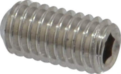 Value Collection - #10-32 UNF, 3/8" OAL, Cup Point Set Screw - Grade 316 Stainless Steel, 3/32" Key - Eagle Tool & Supply