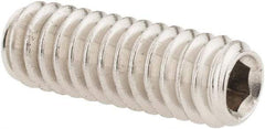 Value Collection - 1/4-20 UNC, 3/4" OAL, Cup Point Set Screw - Grade 316 Stainless Steel, 1/8" Key - Eagle Tool & Supply
