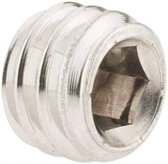 Value Collection - 5/16-18 UNC, 1/4" OAL, Cup Point Set Screw - Grade 316 Stainless Steel, 3/32" Key - Eagle Tool & Supply