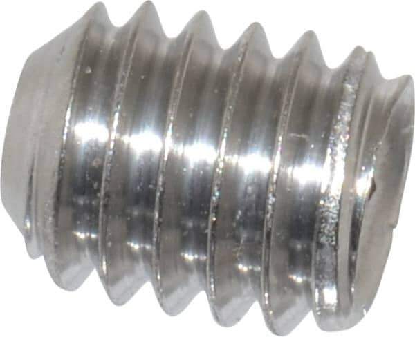 Value Collection - 5/16-18 UNC, 3/8" OAL, Cup Point Set Screw - Grade 316 Stainless Steel, 3/32" Key - Eagle Tool & Supply