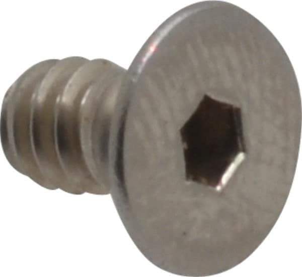 Value Collection - #6-32 UNC Hex Socket Drive, 82° Flat Screw - Grade 18-8 Stainless Steel, 1/4" OAL - Eagle Tool & Supply
