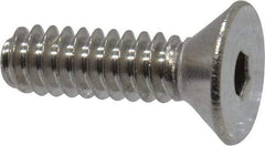 Value Collection - #6-32 UNC Hex Socket Drive, 82° Flat Screw - Grade 18-8 Stainless Steel, 1/2" OAL - Eagle Tool & Supply