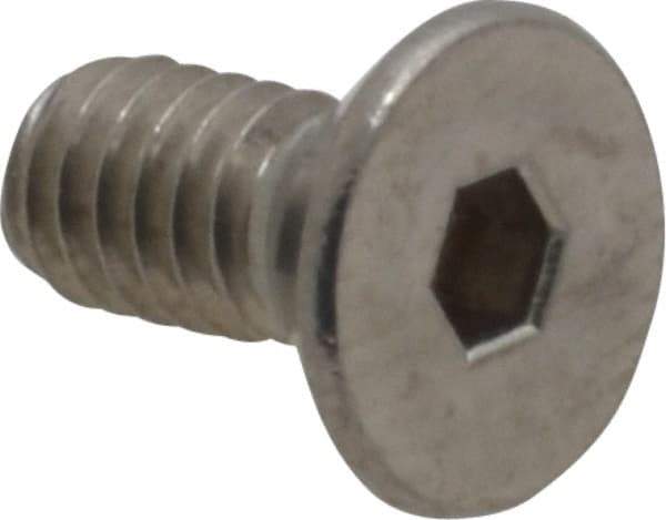 Value Collection - #8-32 UNC Hex Socket Drive, 82° Flat Screw - Grade 18-8 Stainless Steel, 3/8" OAL - Eagle Tool & Supply