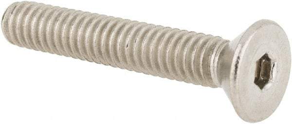 Value Collection - #8-32 UNC Hex Socket Drive, 82° Flat Screw - Grade 18-8 Stainless Steel, 1" OAL - Eagle Tool & Supply