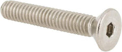 Value Collection - #8-32 UNC Hex Socket Drive, 82° Flat Screw - Grade 18-8 Stainless Steel, 1" OAL - Eagle Tool & Supply
