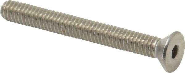 Value Collection - #8-32 UNC Hex Socket Drive, 82° Flat Screw - Grade 18-8 Stainless Steel, 1-1/2" OAL - Eagle Tool & Supply