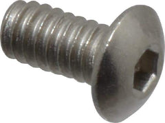 Value Collection - #2-56 UNC Hex Socket Drive, Button Screw - Grade 18-8 Stainless Steel, 3/16" Length Under Head - Eagle Tool & Supply
