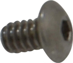Value Collection - #4-40 UNC Hex Socket Drive, Button Screw - Grade 18-8 Stainless Steel, Uncoated, Fully Threaded, 3/16" Length Under Head - Eagle Tool & Supply