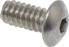 Value Collection - #4-40 UNC Hex Socket Drive, Button Screw - Grade 18-8 Stainless Steel, Uncoated, Fully Threaded, 1/4" Length Under Head - Eagle Tool & Supply