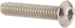 Value Collection - #10-24 UNC Hex Socket Drive, Button Screw - Grade 18-8 Stainless Steel, Uncoated, Fully Threaded, 1" Length Under Head - Eagle Tool & Supply