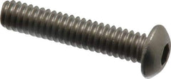 Value Collection - 1/4-20 UNC Hex Socket Drive, Button Screw - Grade 18-8 Stainless Steel, 1-1/4" Length Under Head - Eagle Tool & Supply
