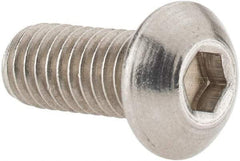 Value Collection - 5/16-18 UNC Hex Socket Drive, Button Screw - Grade 18-8 Stainless Steel, 3/4" Length Under Head - Eagle Tool & Supply