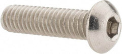 Value Collection - 5/16-18 UNC Hex Socket Drive, Button Screw - Grade 18-8 Stainless Steel, 1-1/4" Length Under Head - Eagle Tool & Supply