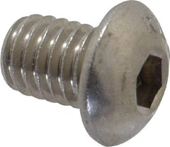 Value Collection - 3/8-16 UNC Hex Socket Drive, Button Screw - Grade 18-8 Stainless Steel, 1/2" Length Under Head - Eagle Tool & Supply
