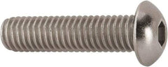 Value Collection - 3/8-16 UNC Hex Socket Drive, Button Screw - Grade 18-8 Stainless Steel, 1-1/2" Length Under Head - Eagle Tool & Supply