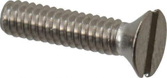 Value Collection - #2-56 UNC, 3/8" OAL Slotted Drive Machine Screw - Flat Head, Grade 18-8 Stainless Steel, Uncoated, Without Washer - Eagle Tool & Supply