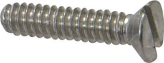 Value Collection - #4-40 UNC, 1/2" OAL Slotted Drive Machine Screw - Flat Head, Grade 18-8 Stainless Steel, Uncoated, Without Washer - Eagle Tool & Supply