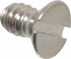 Value Collection - #6-32 UNC, 1/4" OAL Slotted Drive Machine Screw - Flat Head, Grade 18-8 Stainless Steel, Uncoated, Without Washer - Eagle Tool & Supply