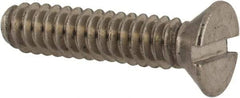 Value Collection - #6-32 UNC, 5/8" OAL Slotted Drive Machine Screw - Flat Head, Grade 18-8 Stainless Steel, Uncoated, Without Washer - Eagle Tool & Supply