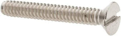Value Collection - #6-32 UNC, 1" OAL Slotted Drive Machine Screw - Flat Head, Grade 18-8 Stainless Steel, Uncoated, Without Washer - Eagle Tool & Supply