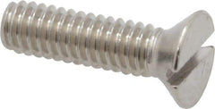 Value Collection - #8-32 UNC, 5/8" OAL Slotted Drive Machine Screw - Flat Head, Grade 18-8 Stainless Steel, Uncoated, Without Washer - Eagle Tool & Supply