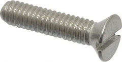 Value Collection - #8-32 UNC, 3/4" OAL Slotted Drive Machine Screw - Flat Head, Grade 18-8 Stainless Steel, Uncoated, Without Washer - Eagle Tool & Supply