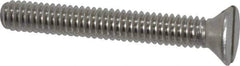 Value Collection - #8-32 UNC, 1-1/4" OAL Slotted Drive Machine Screw - Flat Head, Grade 18-8 Stainless Steel, Uncoated, Without Washer - Eagle Tool & Supply
