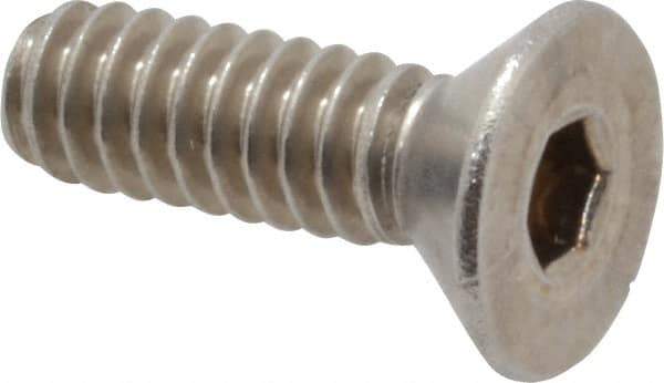 Value Collection - #10-24 UNC, 5/8" OAL Slotted Drive Machine Screw - Flat Head, Grade 18-8 Stainless Steel, Uncoated, Without Washer - Eagle Tool & Supply