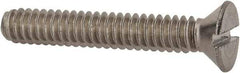 Value Collection - #10-24 UNC, 1-1/4" OAL Slotted Drive Machine Screw - Flat Head, Grade 18-8 Stainless Steel, Uncoated, Without Washer - Eagle Tool & Supply